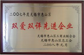 陆通被评为双爱双评先进企业